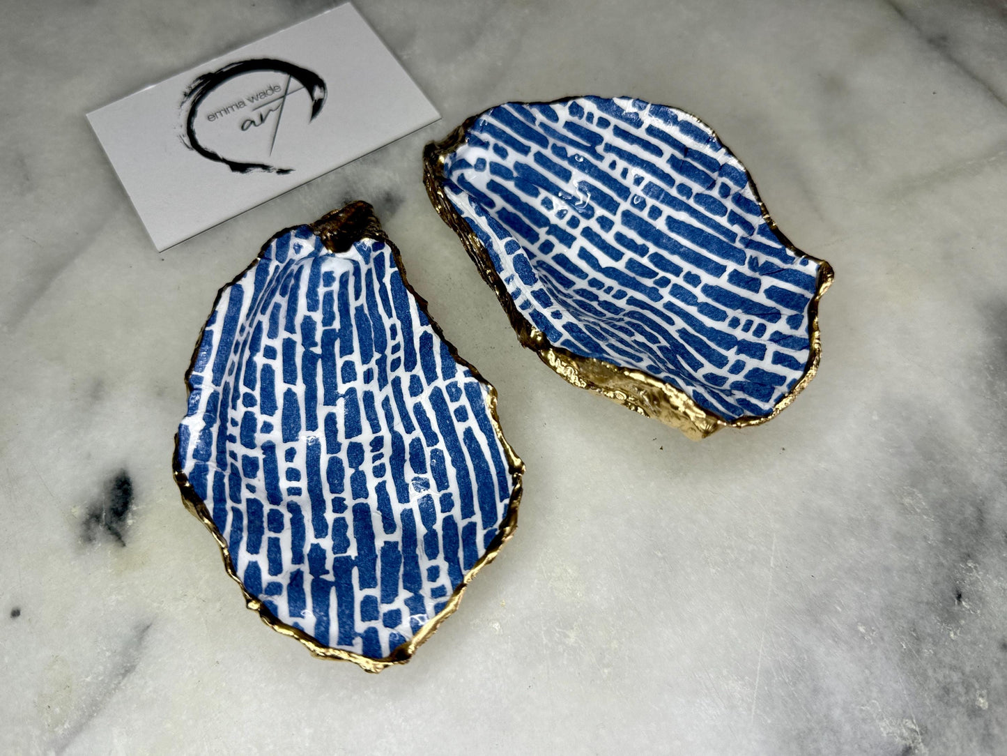 gift for her, decorated dish, jewellery trinket dish, decoupage shell, handmade shell dish, shell ornament, coastal art, coastal gifts, coastal art, home decor, shell decorations, coastal decor, Mothers Day gift, valentines gift, blue white dish