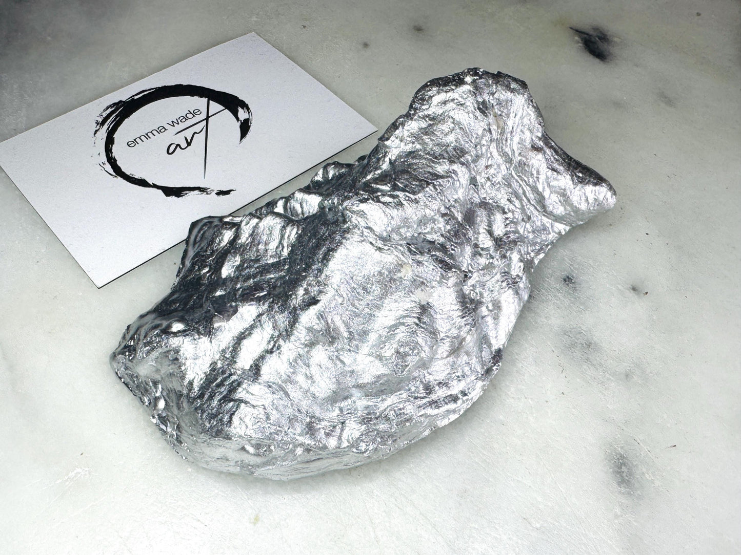 Pearl Oyster Shell Salt & Pepper Pinch Pots: Silver Leaf Accent, Optional Spoons