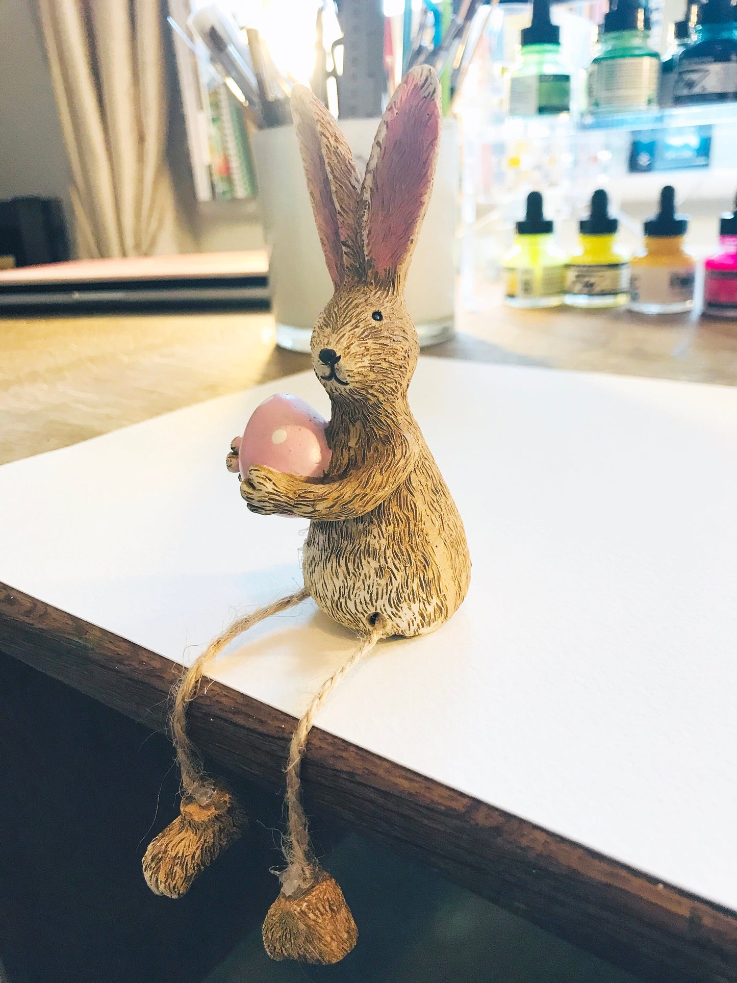 easter Bunny, easter Decor, easter present, gift for her, gift for him, Valentines gift, rabbit lover gift, babies first easter, nursery decor, rabbit ornament, animal gift, mothers day gift, valentines love gift, Bunny gift, EmmaWadeART