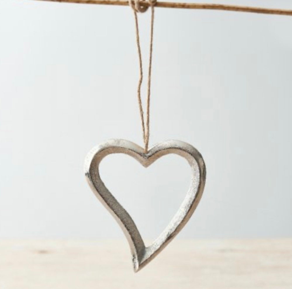 valentines gift, hand finished heart, wooden silver heart, Mother’s Day gift, gift for her, Easter decoration, handmade ornament, wooden heart decoration, silver heart decoration, nature lover gift, tree gift, gift for a loved one, gift for him,