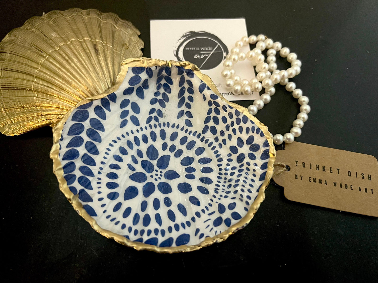 Gifts for her, Gift for him, Marimekko gift, decoupaged scallop shell, Ring holder, Shell Jewellery box, Trinket dish, jewellery shell dish, Anniversary gift, gift for mum, anniversary gift, Uk Coastal shell decor, Coastal ornament, EmmaWadeART