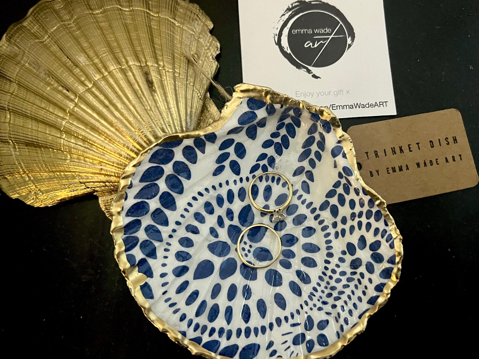 Gifts for her, Gift for him, Marimekko gift, decoupaged scallop shell, Ring holder, Shell Jewellery box, Trinket dish, jewellery shell dish, Anniversary gift, gift for mum, anniversary gift, Uk Coastal shell decor, Coastal ornament, EmmaWadeART