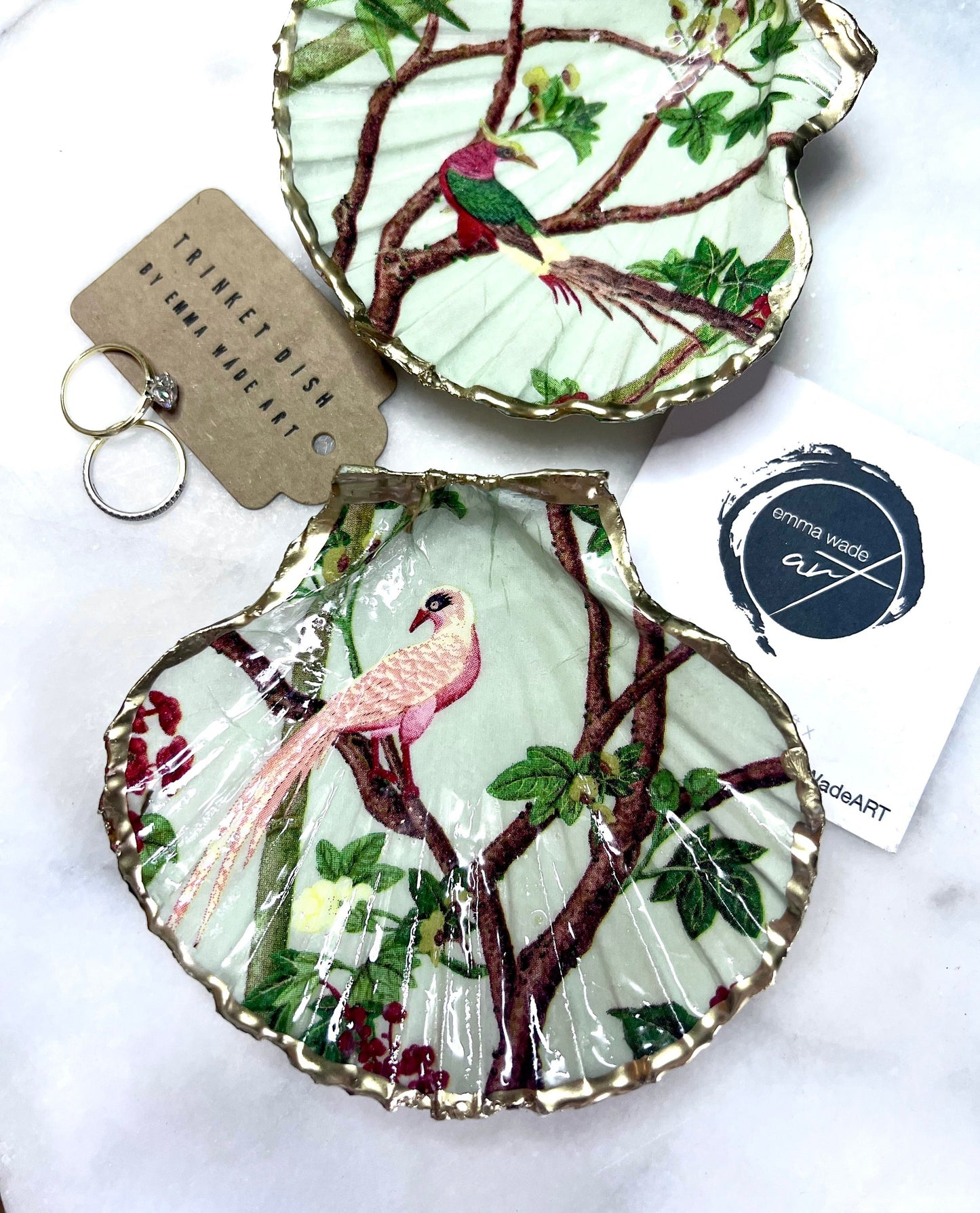 gift for her, decorated dish, jewelry trinket dish, decoupage scallop shell, handmade shell dish, shell ornament, coastal ornament, coastal gifts, coastal art, home decor, shell decorations, coastal decor, Paisley fish scallop dish, gift for him, fish shell dish, shell trinket tray, scallop trinket tray, shell art, handmade trinket dish, gold gilded dish, proposal dish, ring bearer dish, ring tray, ocean plate, shell tray, paisley shell dish, scallop jewelry dish, paisley gift