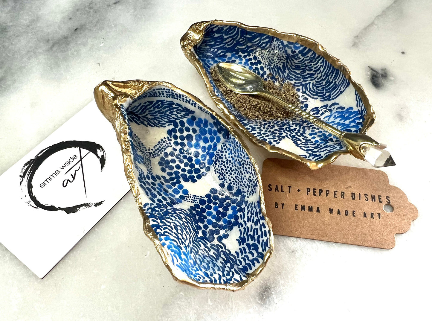 Blue Scandinavian Salt Dish, Marimekko design, Seashell salt dish, shell salt pot, oyster salt tray, salt and pepper shell, salt and pepper shell box, oyster shell salt and pepper, sea shell salt, oyster shell salt, seashell salt holder, oyster shell sugar dish, oyster salt, cow salt pot, oyster salt dish, oyster pinch bowl, salt crystal bowl, shell salt dish, oyster salt cellar, oyster salt and pepper holders, salt and pepper dish set, Host Gift, Dining Decor, Blue white Contemporary pinch pots