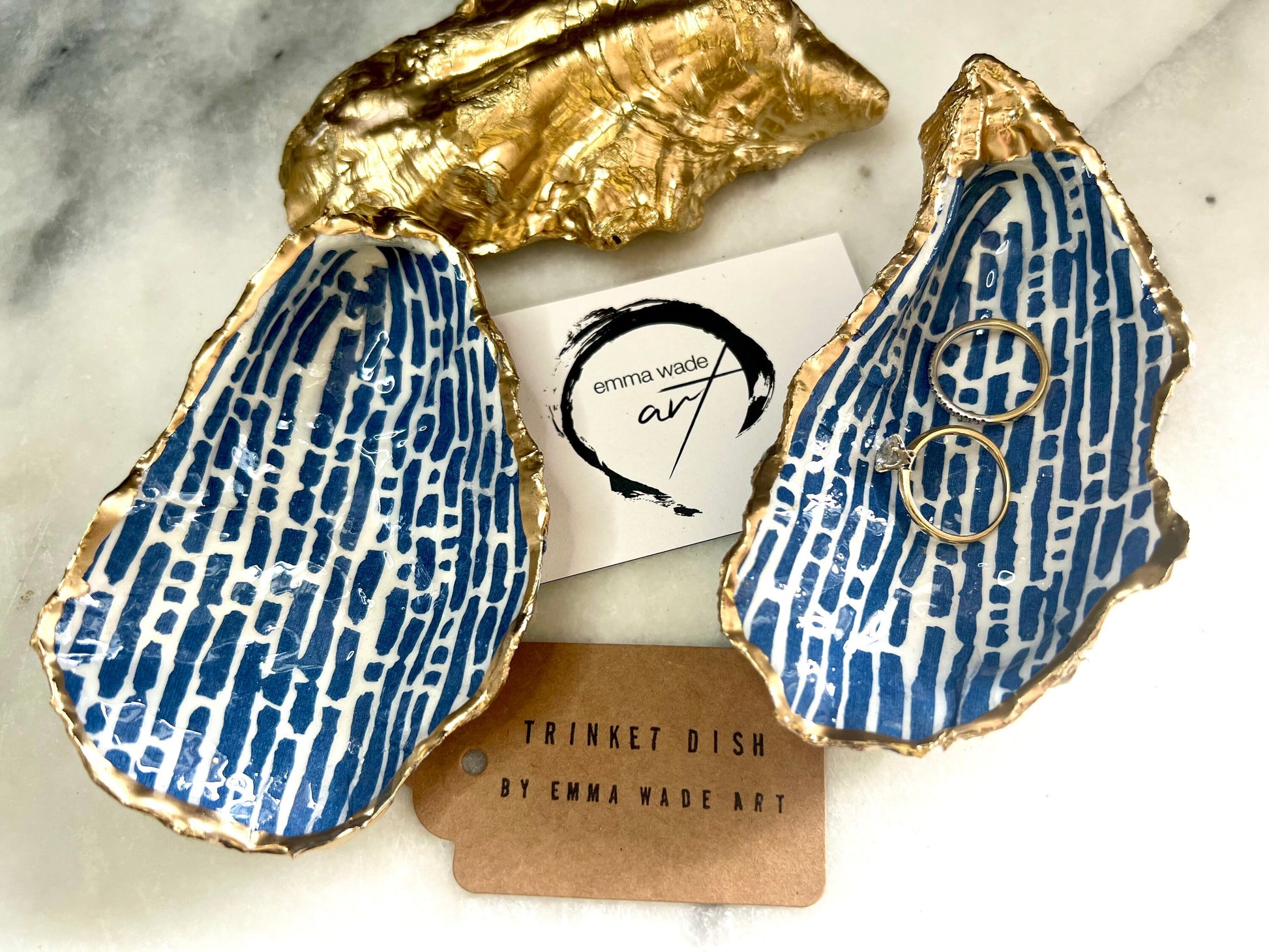 gift for her, decorated dish, jewellery trinket dish, decoupage shell, handmade shell dish, shell ornament, coastal art, coastal gifts, coastal art, home decor, shell decorations, coastal decor, Mother’s Day gift, valentines gift, blue white dish