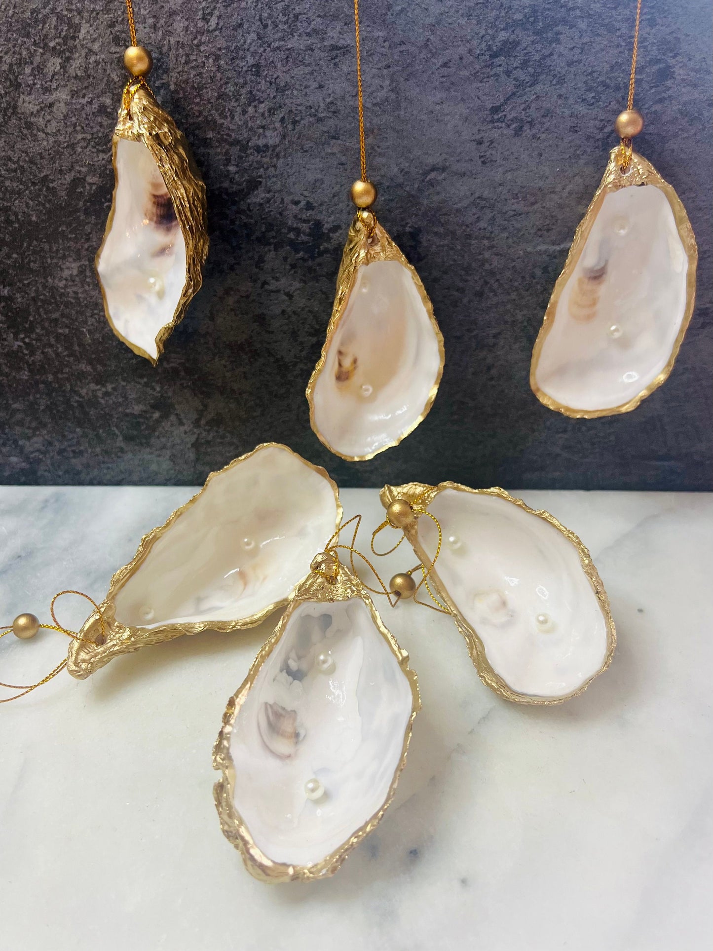 Gift for her, Gift for him, Christmas hanging ornament, Christmas Tree decoration, Festive decoration, shell oyster decoration, tree ornament, coastal decor, shell gift, oyster ornament, handmade decoration, EmmaWadeART, coastal gift,nature gift, oyster pearl ornament, hanging oyster with pearl, coastal shell decoration, gold gilded pearl oyster, pearl hanging ornament, pearl anniversary gift, wedding gift idea, gift for the happy couple, coastal wedding decoration