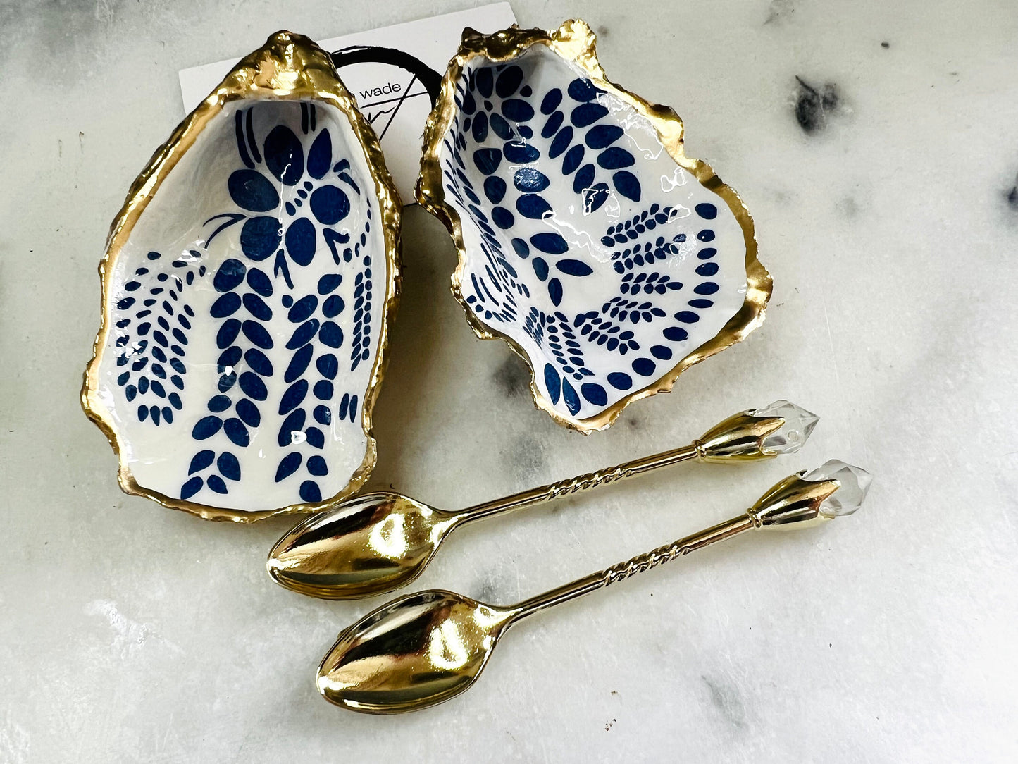 Blue White Floral Scandinavian Salt Dishes, Finnish serving dish, Seashell salt dish, shell salt, oyster salt tray, salt and pepper shell, salt and pepper shell box, oyster shell salt and pepper, sea shell salt, oyster shell salt, seashell salt holder, oyster shell sugar dish, oyster salt, cow salt pot, oyster salt dish, oyster pinch bowl, salt crystal bowl, shell salt dish, oyster salt cellar, oyster salt and pepper holders, salt and pepper dish set, Host Gift, Dining Decor, Blue Spice pots