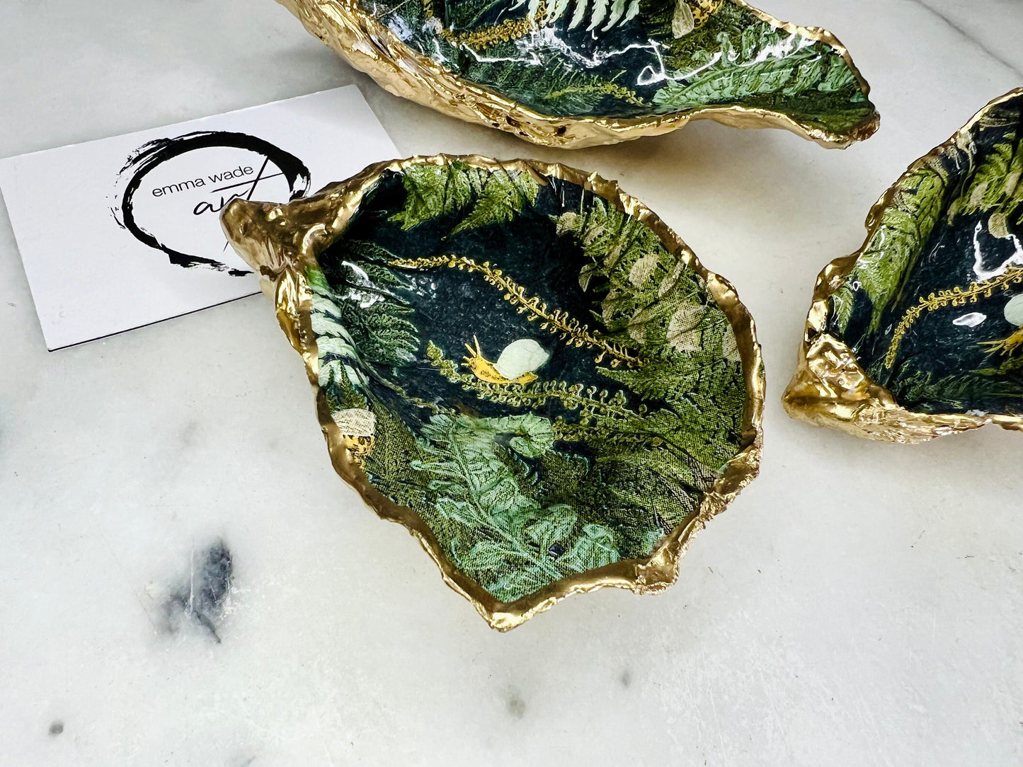 Gifts for her, Gift for him, gifts for new moms, decoupaged oyster shell, Ring holder, nature lover gift, Trinket dish, jewellery dish, Anniversary gift , bridesmaid gift, anniversary gift, Uk Coastal shell decor, ferns ornament, oyster trinket dish, forest gift, gift for her, gift for mum, gift for grandma, gardeners gift, shell trinket dish, handpainted shell, Dorset oyster, snail gift, butterfly gift, green shell dish, handmade dish, kitchen decor, oyster serving dish, oyster jewelry dish,