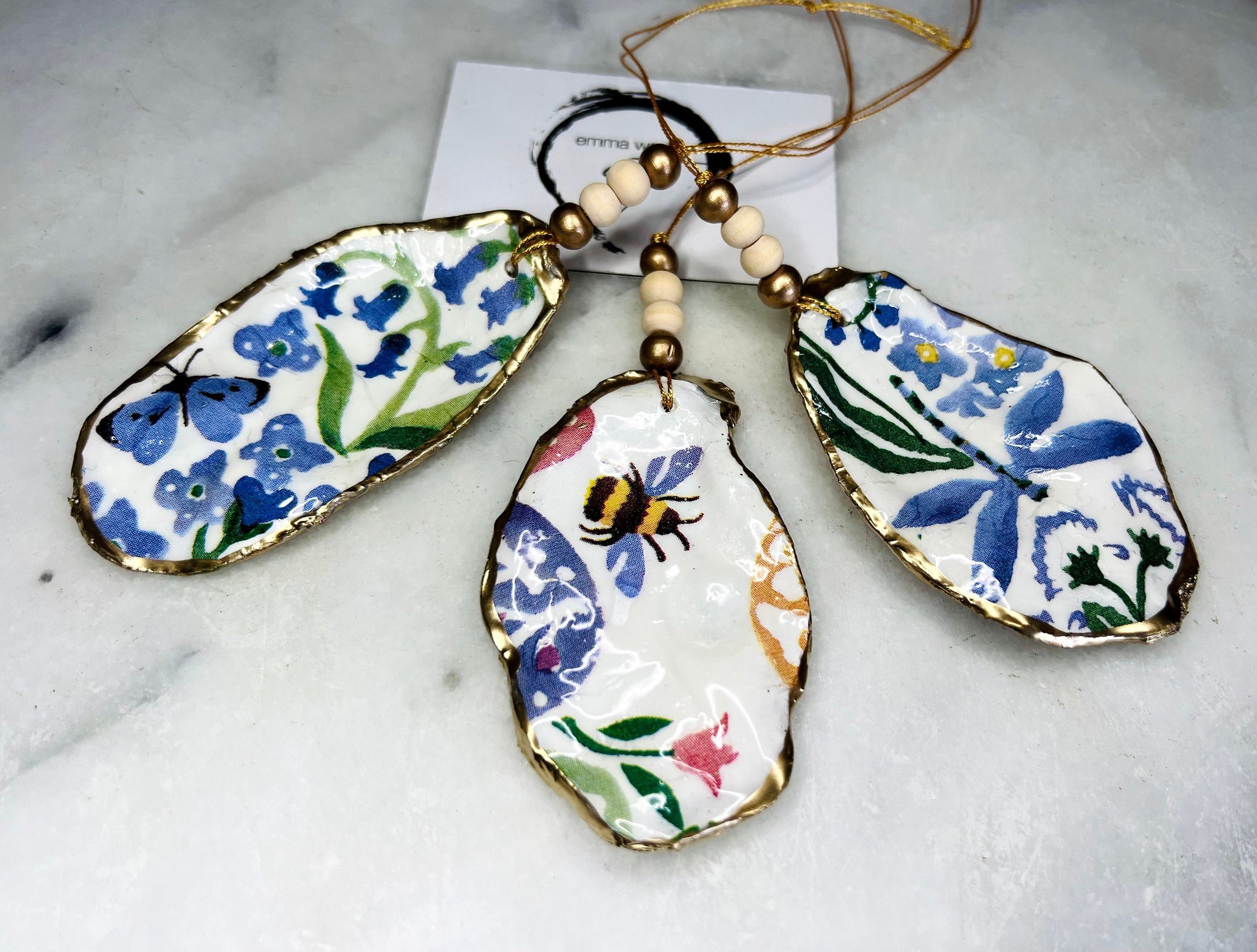 Gift for her, Gift for him, bee Spring hanging ornament, easter ornaments, Easter decoration, Emma Bridgewater Spring, Emma Bridgewater Gift, egg gift, gardeners gift, nature lovers gift, Coastal decor, bee gift, house warming gift, EmmaWadeART