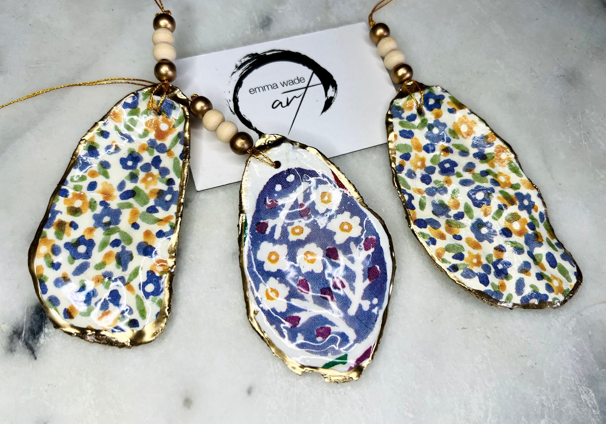 Gift for her, Gift for him, blue Spring hanging ornament, easter ornaments, Easter decoration, Emma Bridgewater Spring, Emma Bridgewater Gift, egg gift, gardeners gift, nature lovers gift, Coastal decor, egg ornament, house warming gift, EmmaWadeART
