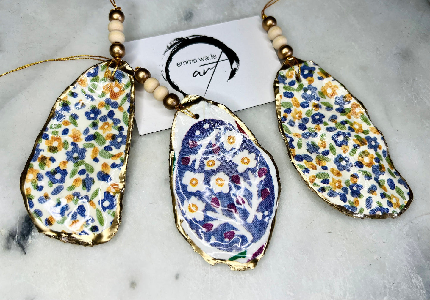 Gift for her, Gift for him, blue Spring hanging ornament, easter ornaments, Easter decoration, Emma Bridgewater Spring, Emma Bridgewater Gift, egg gift, gardeners gift, nature lovers gift, Coastal decor, egg ornament, house warming gift, EmmaWadeART