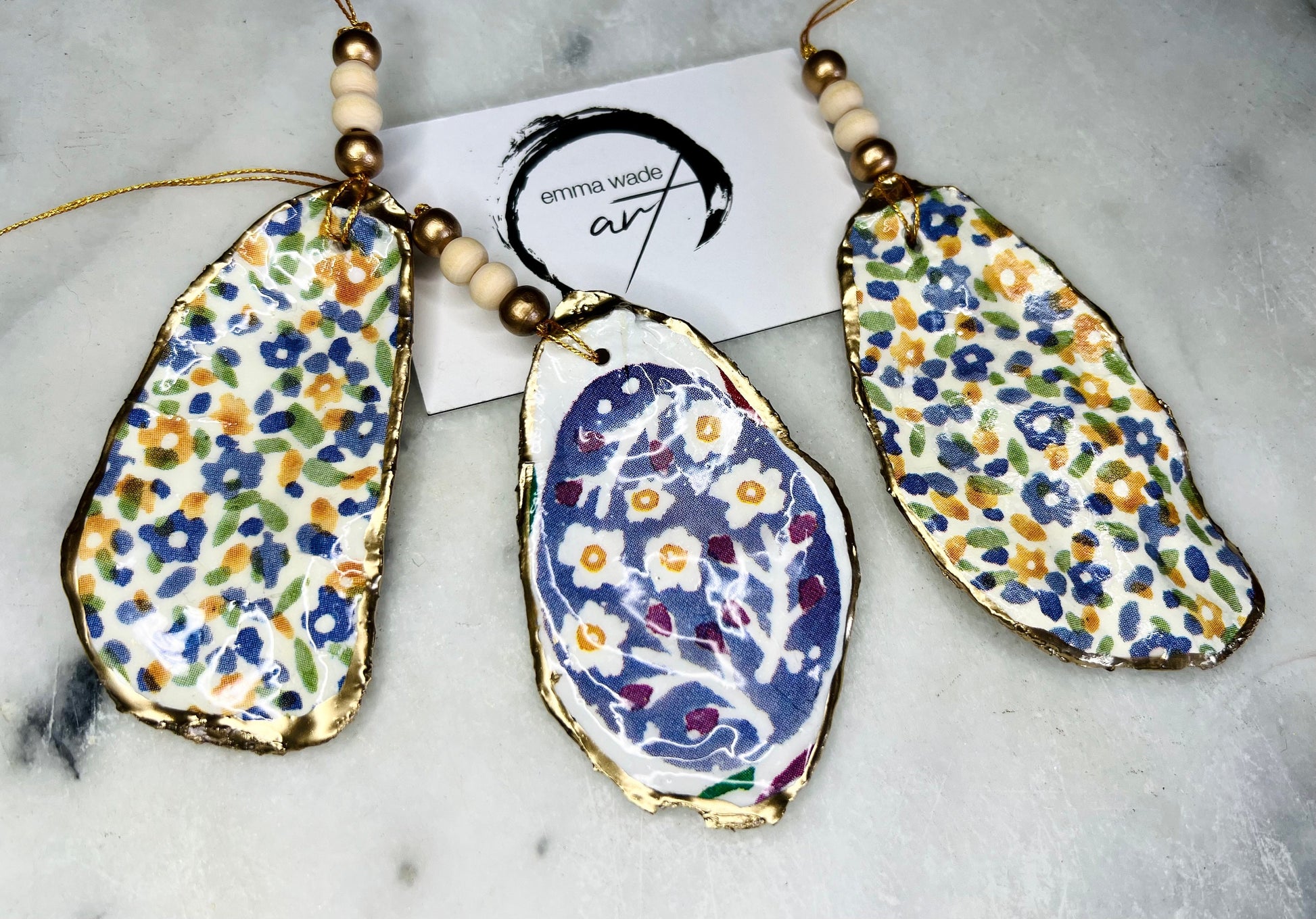 Gift for her, Gift for him, blue Spring hanging ornament, easter ornaments, Easter decoration, Emma Bridgewater Spring, Emma Bridgewater Gift, egg gift, gardeners gift, nature lovers gift, Coastal decor, egg ornament, house warming gift, EmmaWadeART