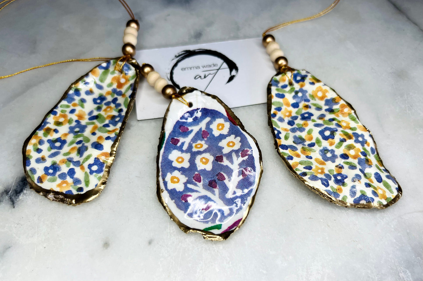 Gift for her, Gift for him, blue Spring hanging ornament, easter ornaments, Easter decoration, Emma Bridgewater Spring, Emma Bridgewater Gift, egg gift, gardeners gift, nature lovers gift, Coastal decor, egg ornament, house warming gift, EmmaWadeART