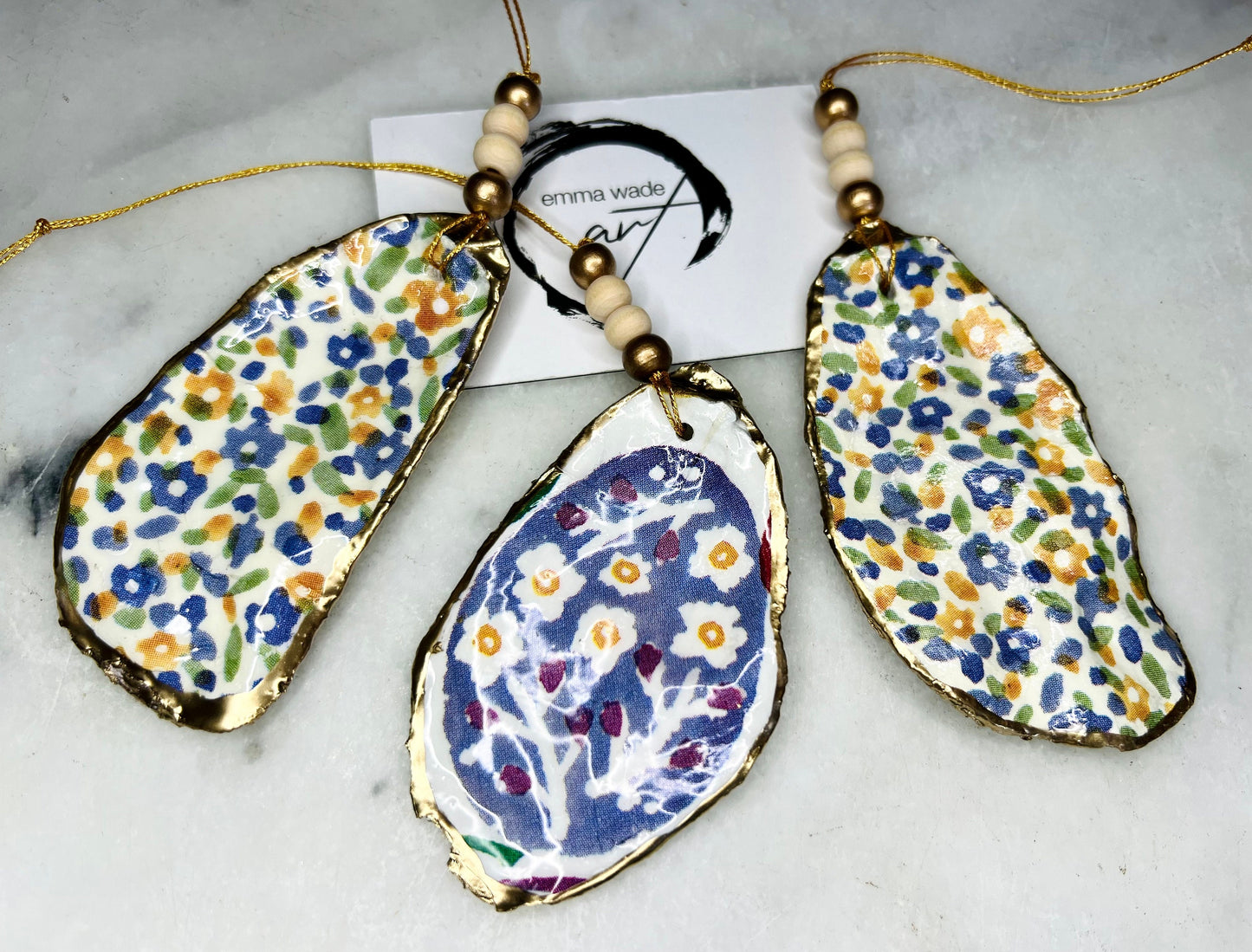 Gift for her, Gift for him, blue Spring hanging ornament, easter ornaments, Easter decoration, Emma Bridgewater Spring, Emma Bridgewater Gift, egg gift, gardeners gift, nature lovers gift, Coastal decor, egg ornament, house warming gift, EmmaWadeART