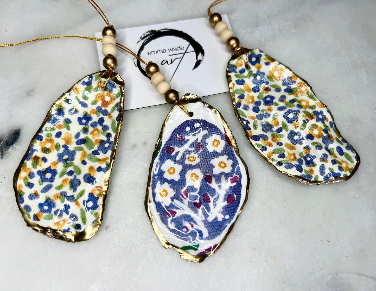 Gift for her, Gift for him, blue Spring hanging ornament, easter ornaments, Easter decoration, Emma Bridgewater Spring, Emma Bridgewater Gift, egg gift, gardeners gift, nature lovers gift, Coastal decor, egg ornament, house warming gift, EmmaWadeART