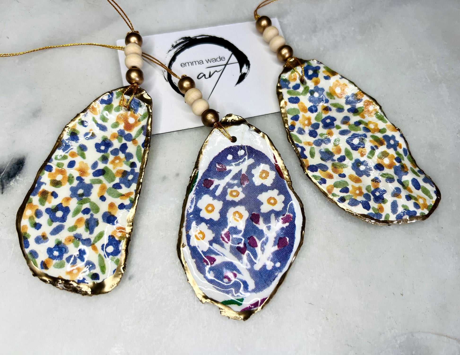 Gift for her, Gift for him, blue Spring hanging ornament, easter ornaments, Easter decoration, Emma Bridgewater Spring, Emma Bridgewater Gift, egg gift, gardeners gift, nature lovers gift, Coastal decor, egg ornament, house warming gift, EmmaWadeART