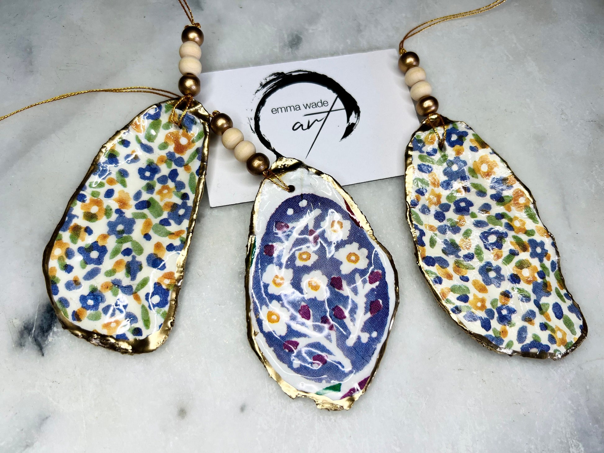 Gift for her, Gift for him, blue Spring hanging ornament, easter ornaments, Easter decoration, Emma Bridgewater Spring, Emma Bridgewater Gift, egg gift, gardeners gift, nature lovers gift, Coastal decor, egg ornament, house warming gift, EmmaWadeART