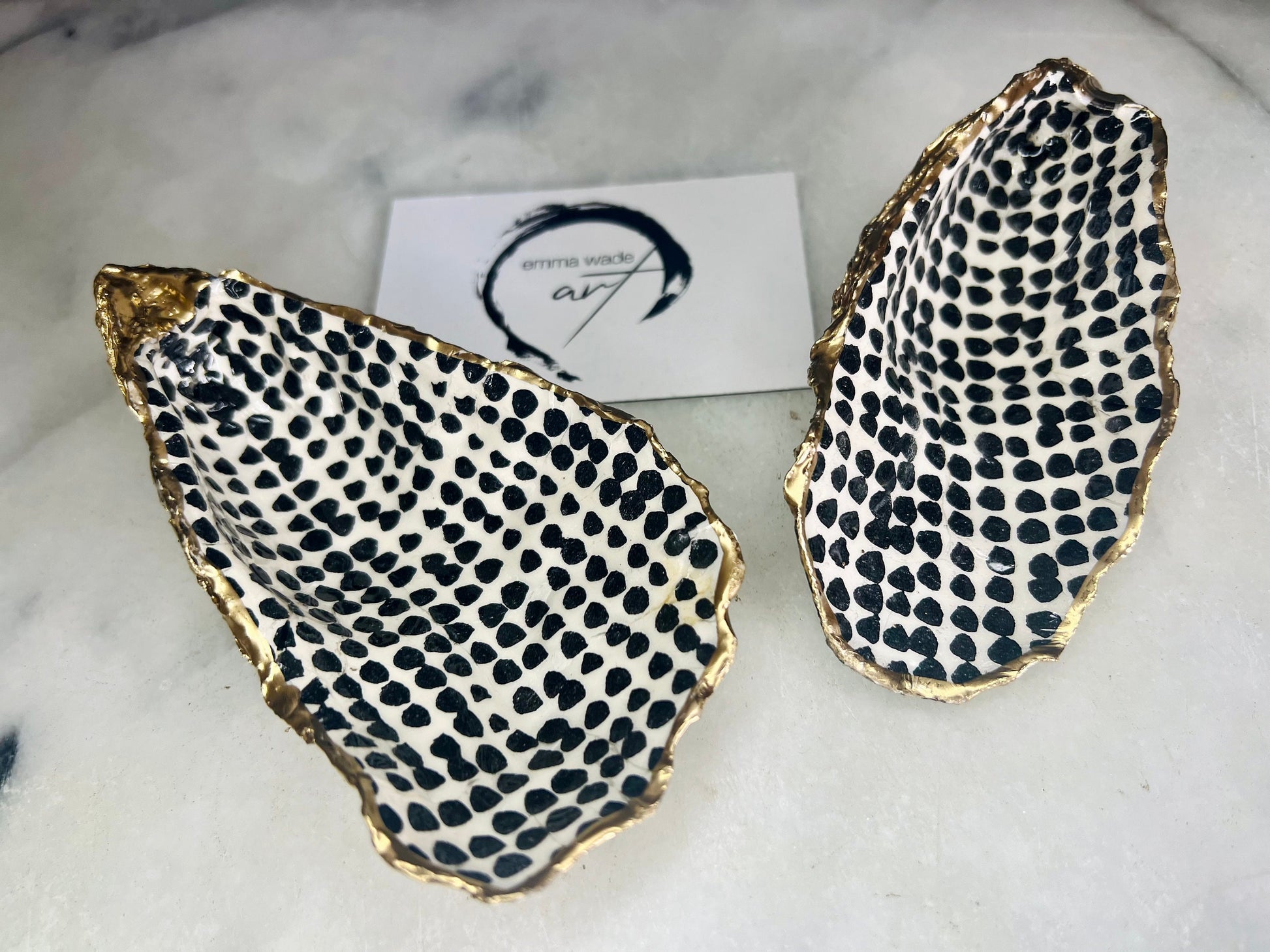 gift for her, decorated dish, jewellery dish, trinket shell dish, serving dish, coastal decor, shell Decor, Finnish decor, decoupaged oyster shell, coastal gift idea, Finnish Marimekko design, emmawadeart.etsy.com
