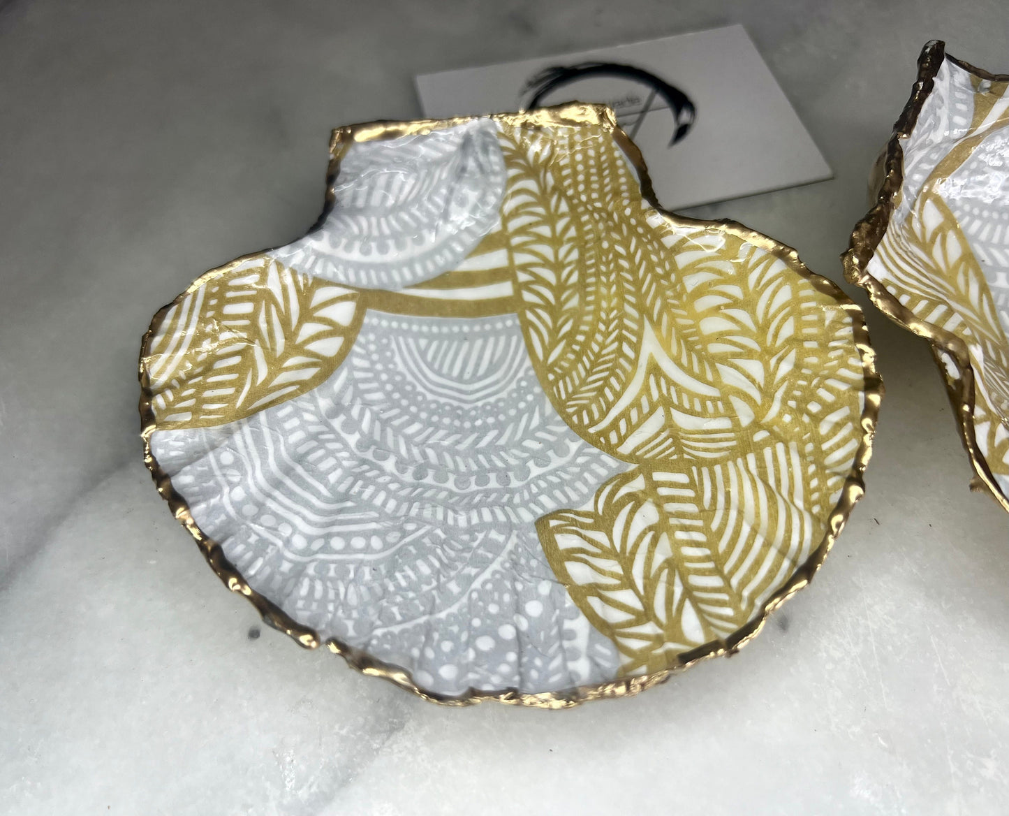 Gift for her, Gift for him, Marimekko gift, decoupaged scallop shell, Ring holder, wedding gift, Trinket dish, jewellery shell dish, Anniversary gift, gift for dad, anniversary gift, Uk Coastal shell decor, Coastal ornament, EmmaWadeART