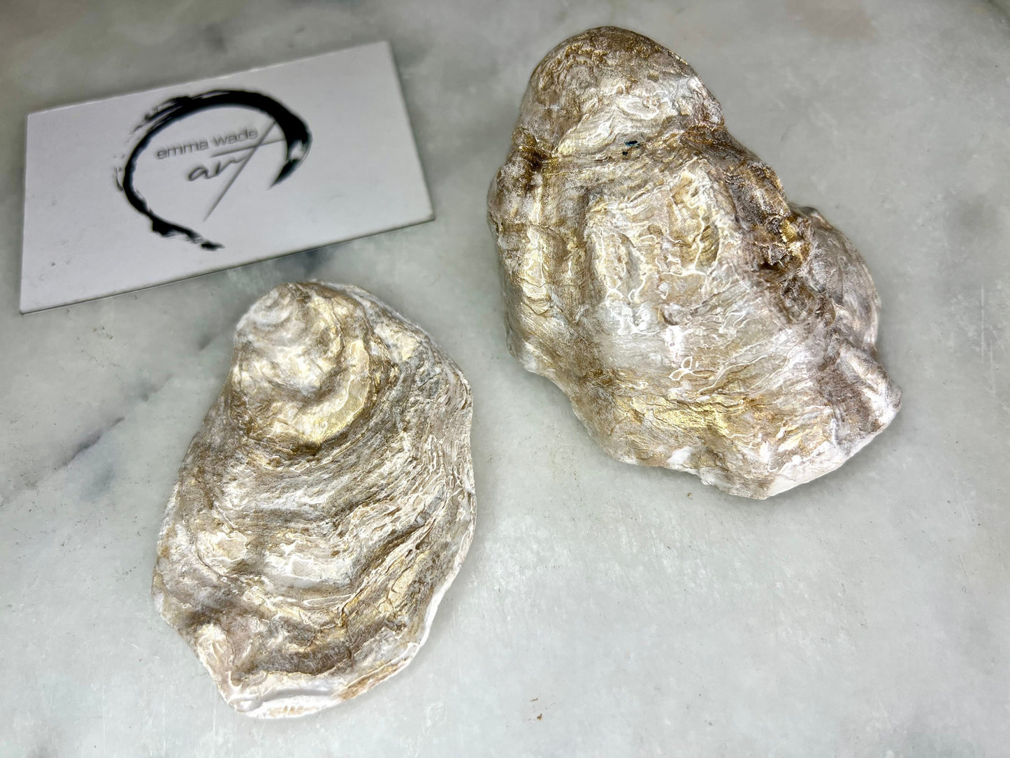 Gold and Pearl Oyster Shell Ring Boxes: UK Coastal Shell Proposal Box, personalisation available