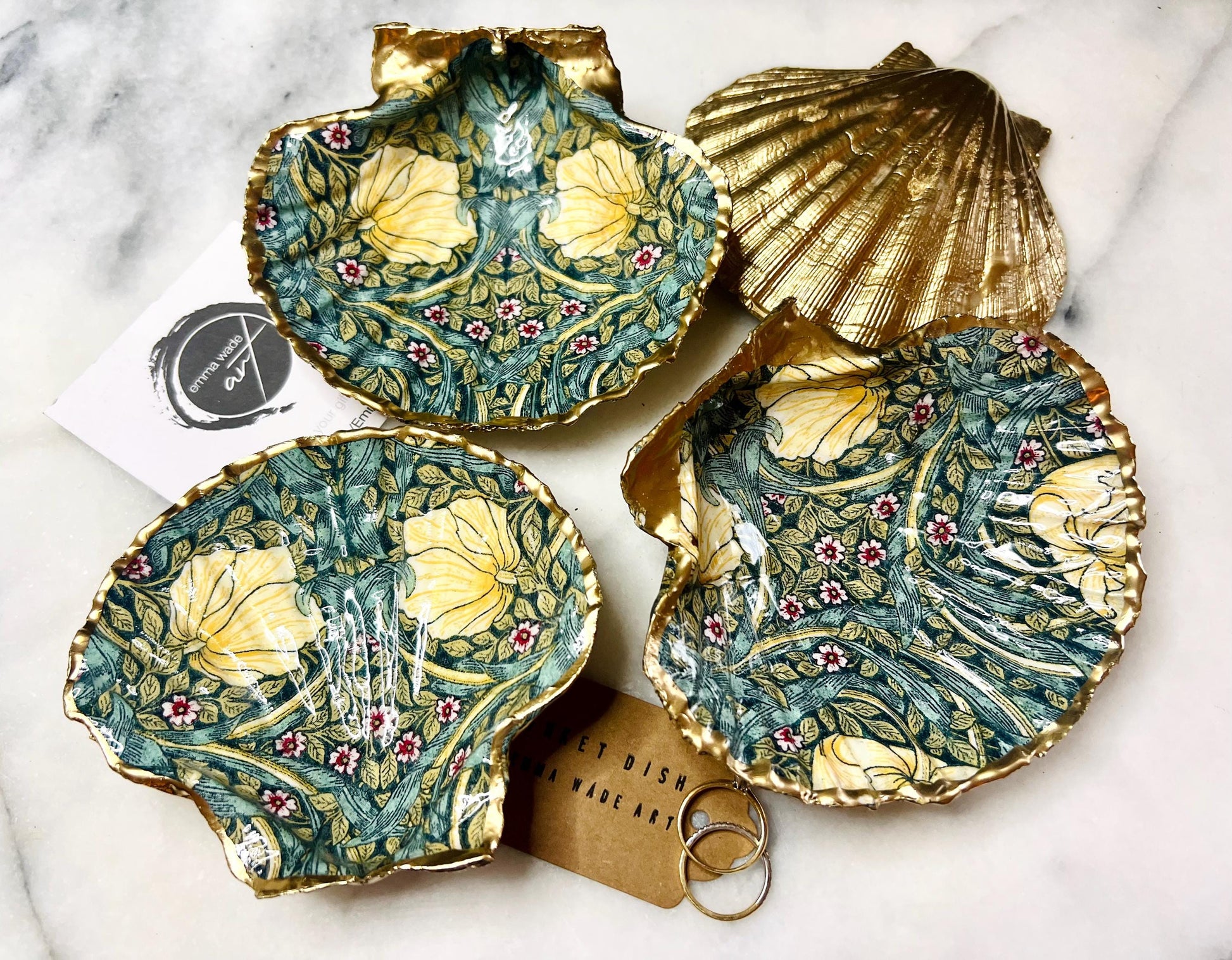 Gift for her, Gift for him, decoupaged scallop shell, Ring dish, Shell scallop Jewellery box, Trinket Dish, scallop jewelry dish, william morris shell gift, Wedding gift ideas, Coastal decor, Coastal gift, EmmaWadeArt, Pimpernel gift, gift for her, gardeners gift, trinket shell dish, serving dishes, shell ornament, William Morris gift, coastal decor, coastal art, nature lover gift, William Morris Willow jewelry trinket dish, handmade shell dish, clcoastal art, home decor, shell decoration