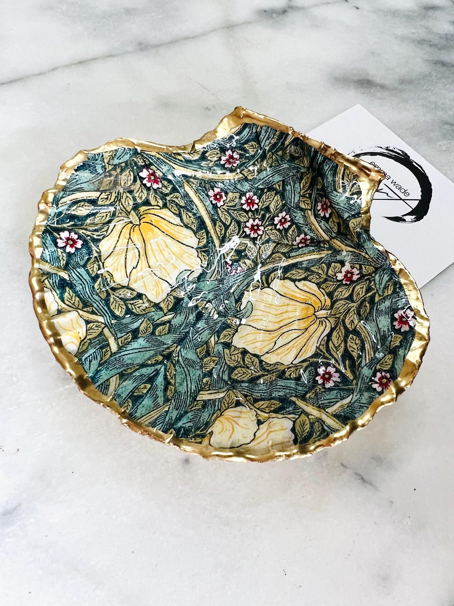Gift for her, Gift for him, decoupaged scallop shell, Ring dish, Shell scallop Jewellery box, Trinket Dish, scallop jewelry dish, william morris shell gift, Wedding gift ideas, Coastal decor, Coastal gift, EmmaWadeArt, Pimpernel gift, gift for her, gardeners gift, trinket shell dish, serving dishes, shell ornament, William Morris gift, coastal decor, coastal art, nature lover gift, William Morris Willow jewelry trinket dish, handmade shell dish, clcoastal art, home decor, shell decoration