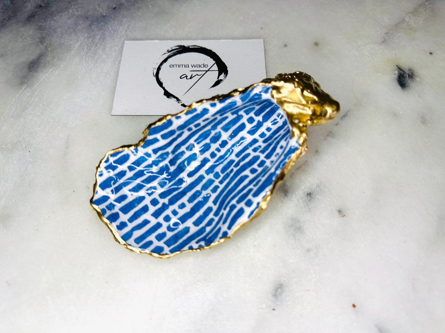 gift for her, decorated dish, jewellery trinket dish, decoupage shell, handmade shell dish, shell ornament, coastal art, coastal gifts, coastal art, home decor, shell decorations, coastal decor, Mother’s Day gift, valentines gift, blue white dish