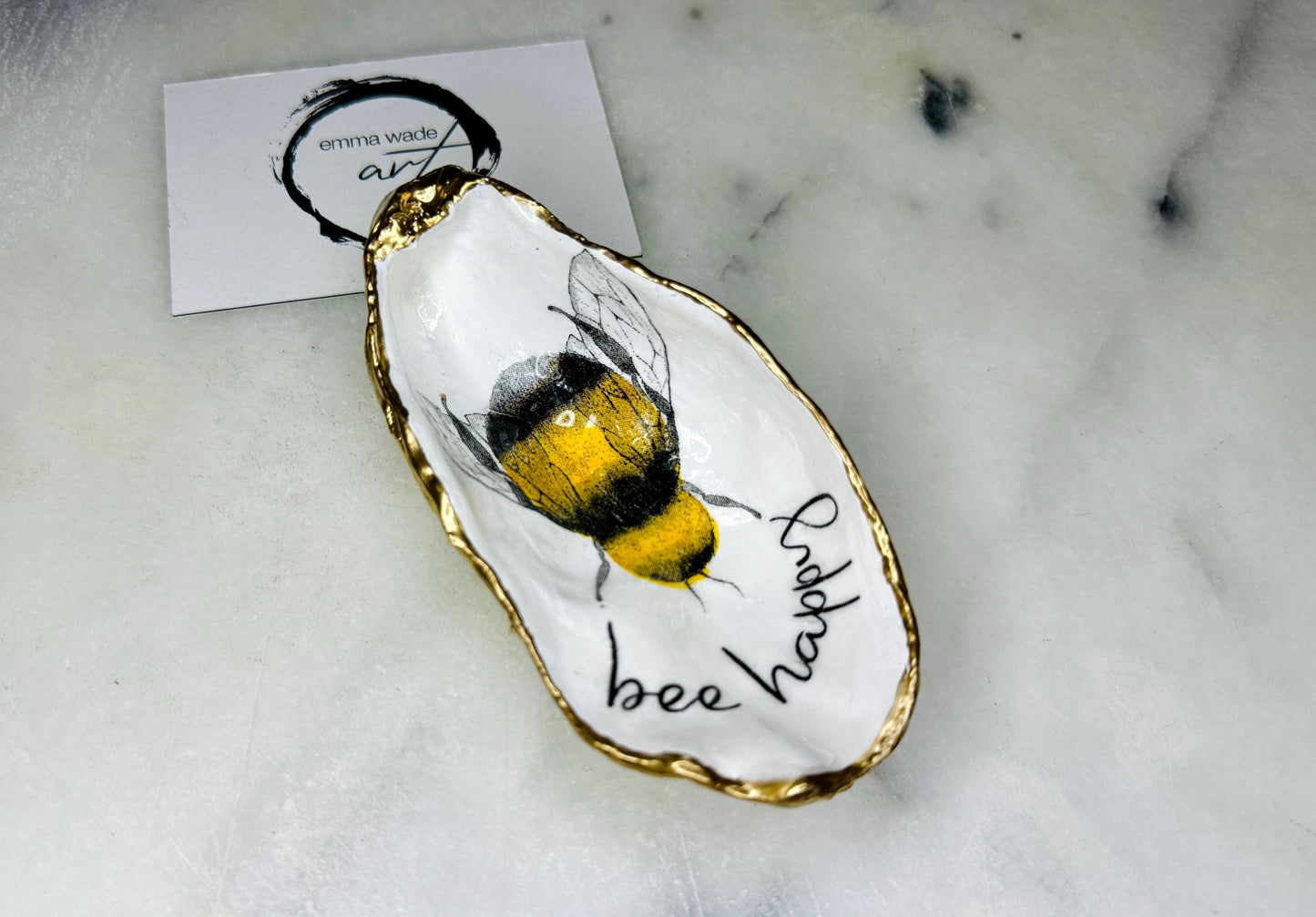 Gift for her, decoupaged shell, bee dish, shell jewelry trinket dish,  jewellery dish, trinket dish, nature lover gift, scallop jewelry ring dish, wedding gift, anniversary gift, coastal gift, bee decoration, bee lover gift, EmmaWadeART, gardeners gift, gift for him, bee lover gift, world bee day 20th May, bee jewelry shell dish, bee trinket tray, bee scallop shell, bee ornament, bee decoration, bee accessory, bee serving plate, bee plate, bee dish, bee by Emma wade art, bee happy dish