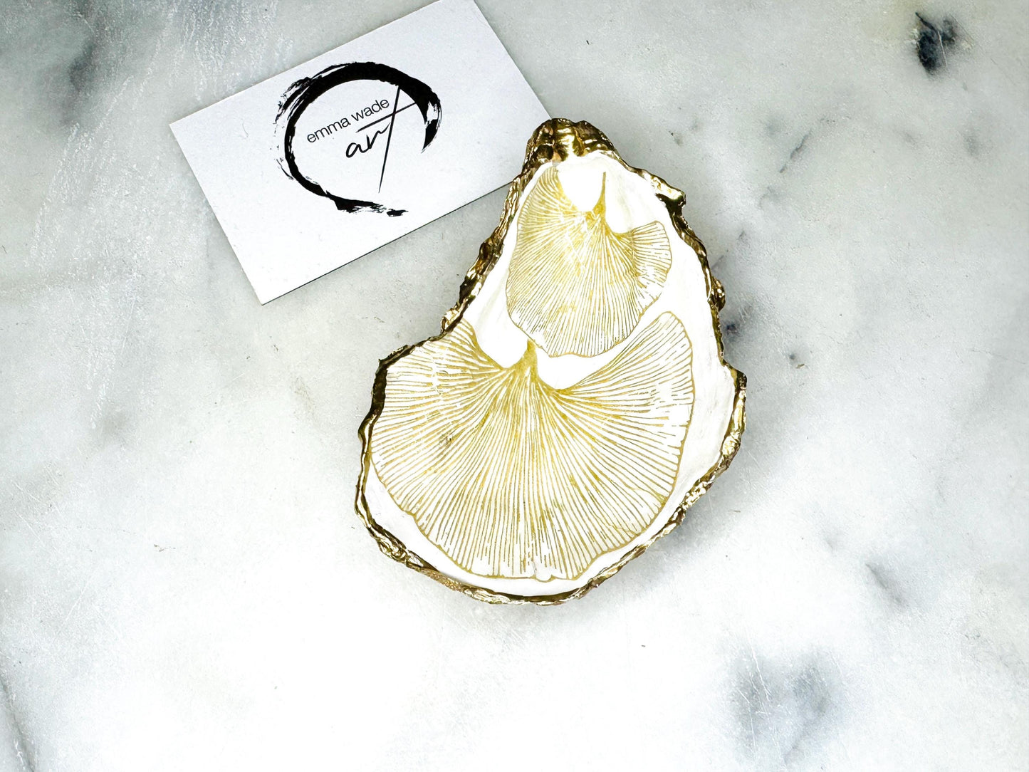 Gift for her, Gift for him, Gold Ginkgo gift, decoupaged oyster shell, oyster Ring holder, Shell oyster Jewellery dish, oyster Trinket dish, Ginkgo oyster dish, Anniversary gift, Wedding gift, gift for Mum, Coastal decor, Ginkgo jewelry dish, Ginkgo oyster dish, Ring Holder, Proposal dish, Coastal Wall Decor, Gold Shell Trinket Dish by Emma Wade ART, Coastal Triptych UK, UK shell ART, Gold Ginkgo Oyster Ring tray, gold gilded trinket dish, ring bearer dish, wedding ring box