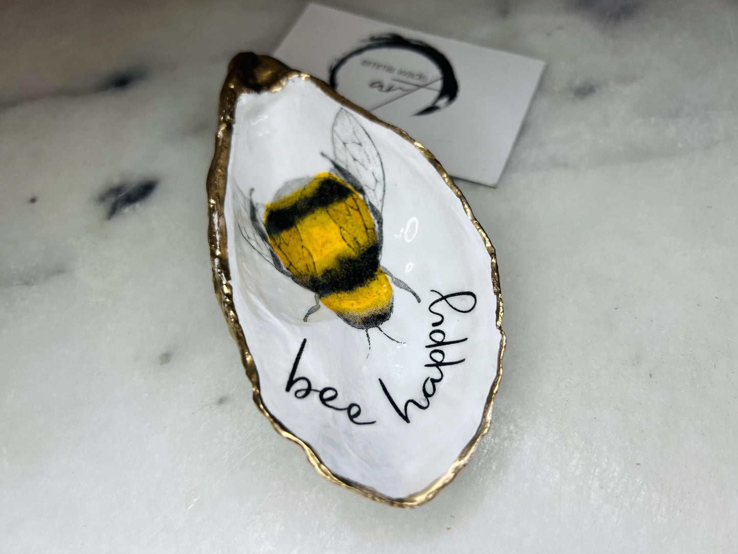 Gift for her, decoupaged shell, bee dish, shell jewelry trinket dish,  jewellery dish, trinket dish, nature lover gift, scallop jewelry ring dish, wedding gift, anniversary gift, coastal gift, bee decoration, bee lover gift, EmmaWadeART, gardeners gift, gift for him, bee lover gift, world bee day 20th May, bee jewelry shell dish, bee trinket tray, bee scallop shell, bee ornament, bee decoration, bee accessory, bee serving plate, bee plate, bee dish, bee by Emma wade art, bee happy dish