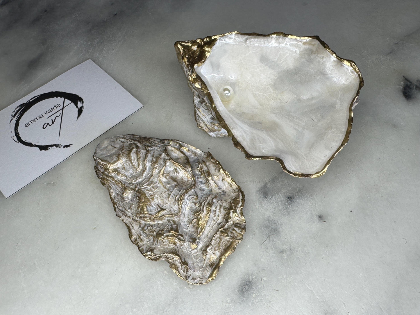 Shell Decor, ocean decor, proposal ring box, ring box, pearl box, gift for her, keepsake box, wedding gift, ring bearer box, Engagement ring box, oyster jewellery box, oyster ring box, pearl anniversary gift, Shell Jewellerybox, EmmaWadeART, oyster ring bear box, oyster ring tray, shell jewelry box, pearl ring box, real pearl ring box, wedding ring tray, wedding ring box, engagemt ring box, oyster proposal ring box, ocean wedding, gold gilded shell box, oyster trinket box, oyster trinket tray