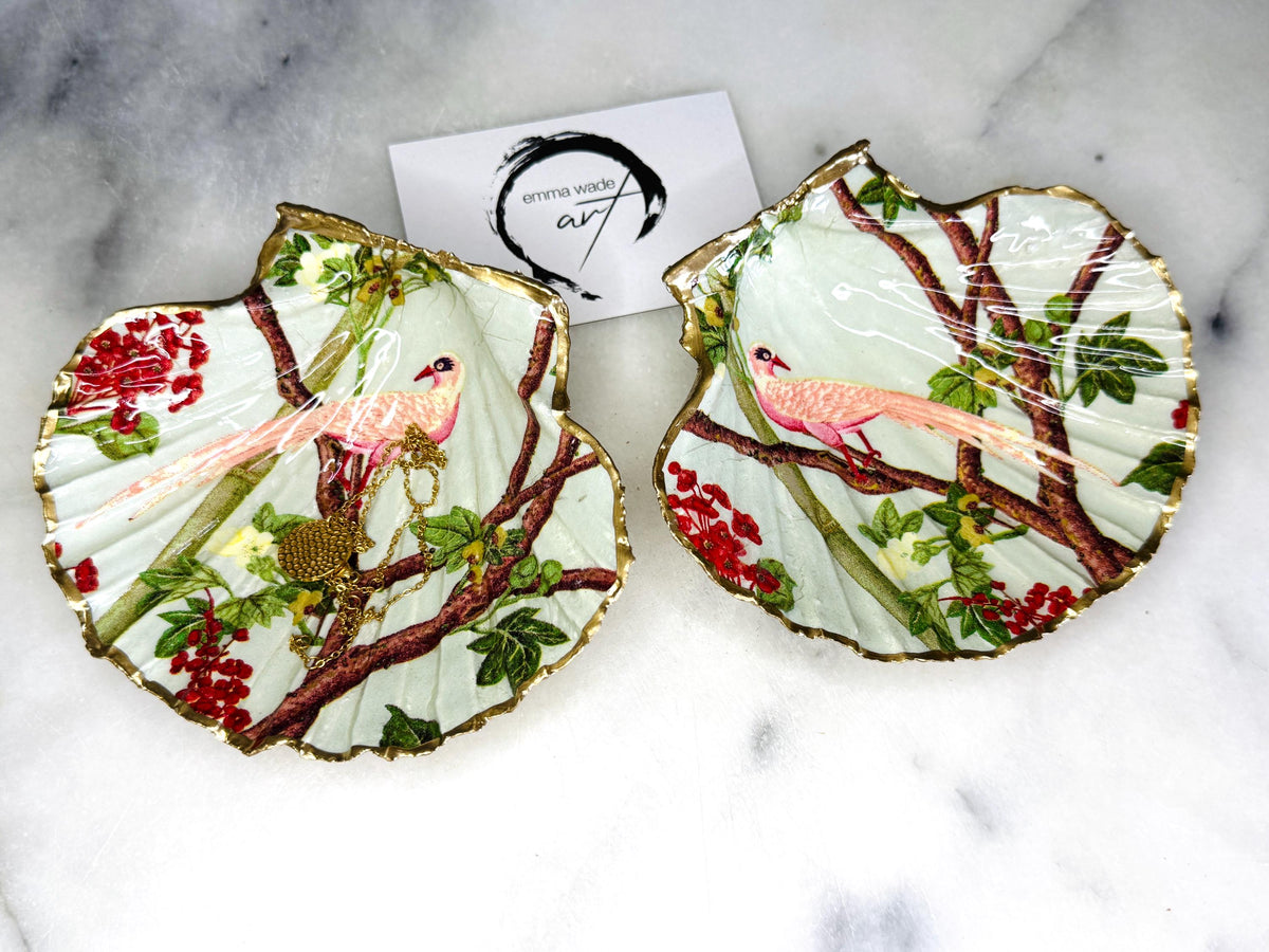 gift for her, decorated dish, jewelry trinket dish, decoupage scallop shell, handmade shell dish, shell ornament, coastal ornament, coastal gifts, coastal art, home decor, shell decorations, coastal decor, Paisley fish scallop dish, gift for him, fish shell dish, shell trinket tray, scallop trinket tray, shell art, handmade trinket dish, gold gilded dish, proposal dish, ring bearer dish, ring tray, ocean plate, shell tray, paisley shell dish, scallop jewelry dish, paisley gift, EmmaWadeART