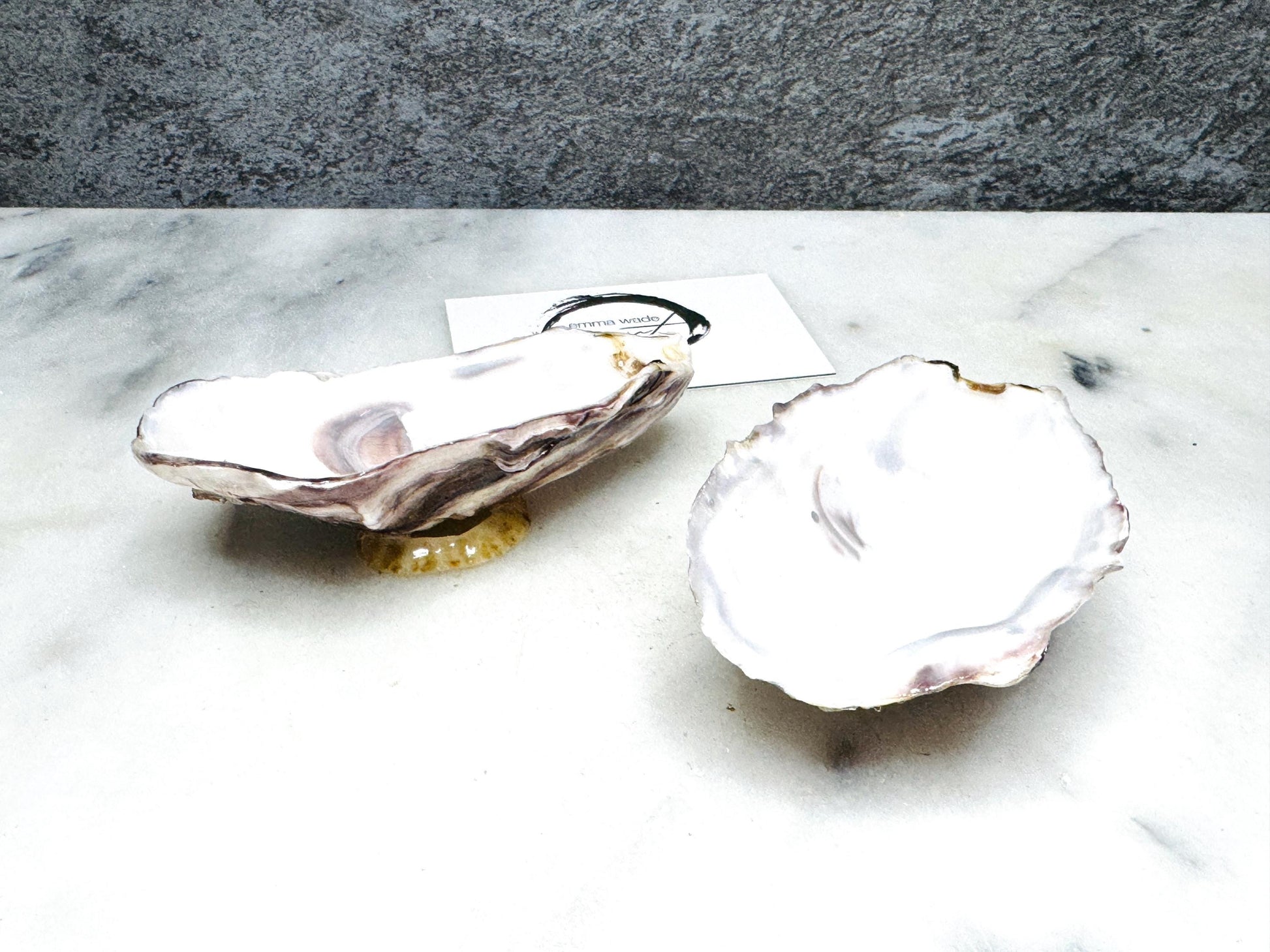 gift for her, salt cellar pinch pots, handmade dish, unique wedding gift, salt dish, salt and pepper pots, spice pots, coastal gifts, home decor, wedding favours, bridesmaid gift, Golden anniversary gift, decorative accessories, EmmaWadeART, coastal decor, spring gift, gold leaf oyster, oyster dishes, pearl oyster gift, kitchen decor, oyster pinch pots, gift for mum, handmade shell dishes, oyster serving dishes, Limpet and oyster, oyster art, gift for him, chefs gift, foodie gift, table decor