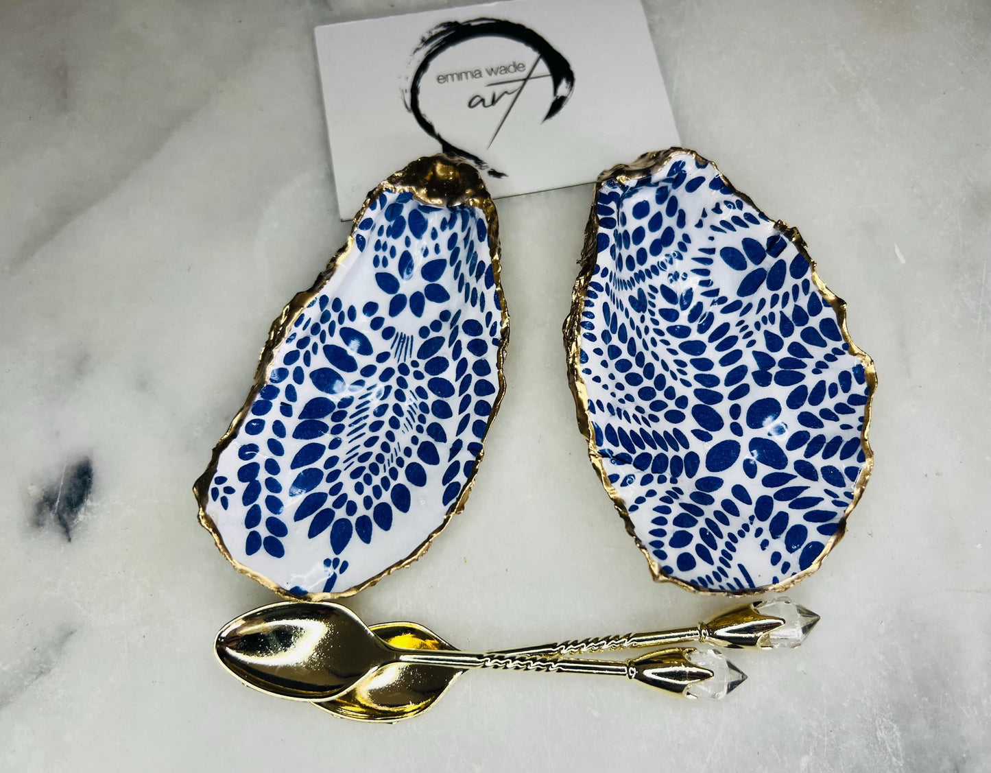 Blue White Floral Scandinavian Salt Dishes, Finnish serving dish, Seashell salt dish, shell salt, oyster salt tray, salt and pepper shell, salt and pepper shell box, oyster shell salt and pepper, sea shell salt, oyster shell salt, seashell salt holder, oyster shell sugar dish, oyster salt, cow salt pot, oyster salt dish, oyster pinch bowl, salt crystal bowl, shell salt dish, oyster salt cellar, oyster salt and pepper holders, salt and pepper dish set, Host Gift, Dining Decor, Blue Spice pots