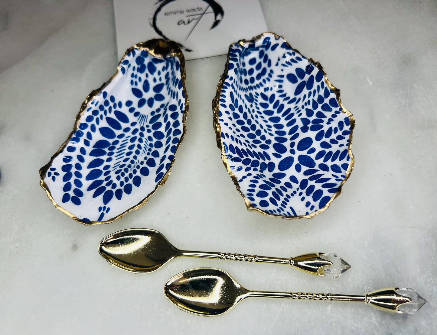 Blue White Floral Scandinavian Salt Dishes, Finnish serving dish, Seashell salt dish, shell salt, oyster salt tray, salt and pepper shell, salt and pepper shell box, oyster shell salt and pepper, sea shell salt, oyster shell salt, seashell salt holder, oyster shell sugar dish, oyster salt, cow salt pot, oyster salt dish, oyster pinch bowl, salt crystal bowl, shell salt dish, oyster salt cellar, oyster salt and pepper holders, salt and pepper dish set, Host Gift, Dining Decor, Blue Spice pots