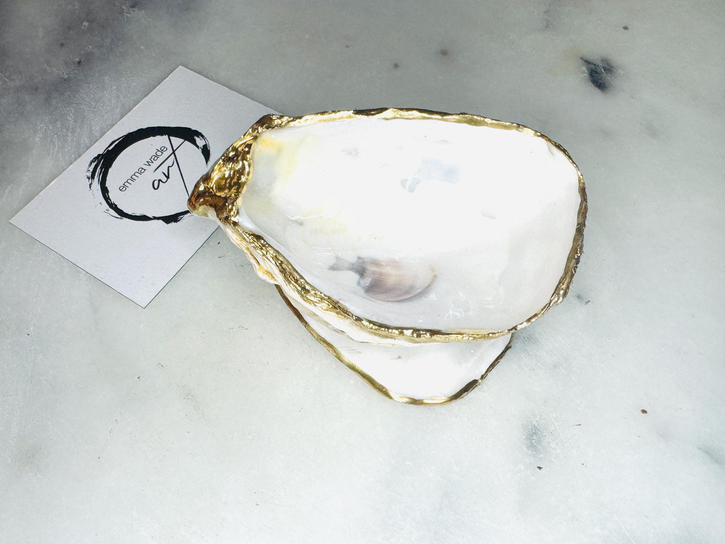 Gold and Pearl Oyster Shell Ring Boxes: UK Coastal Shell Proposal Box, personalisation available