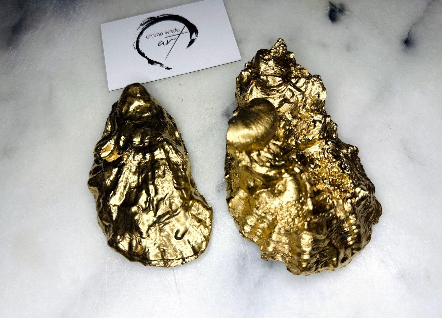Pair of Gold white Gingko Flower Oyster salt Dishes, Seashell salt dish, shell salt, oyster salt tray, salt and pepper shell, salt and pepper shell box, oyster shell salt and pepper, sea shell salt, Gingko gold gilded shell dish set, seashell salt holder, oyster shell sugar dish, oyster salt dish, oyster pinch bowl, salt crystal bowl, shell salt dish, oyster salt cellar, oyster salt and pepper holders, salt and pepper dish set, Host Gift, Dining Decor, white And gold Contemporary pinch pots