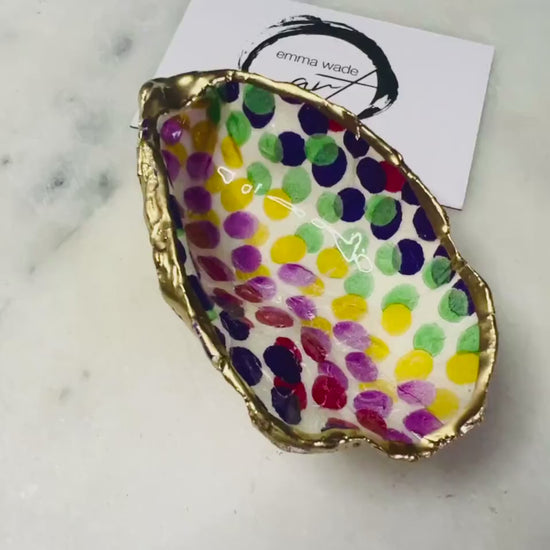 Emma Bridgewater Rainbow Dorset Oyster Trinket Shell Dish; Shell Ring Dish, Dorset Coastal Gift
