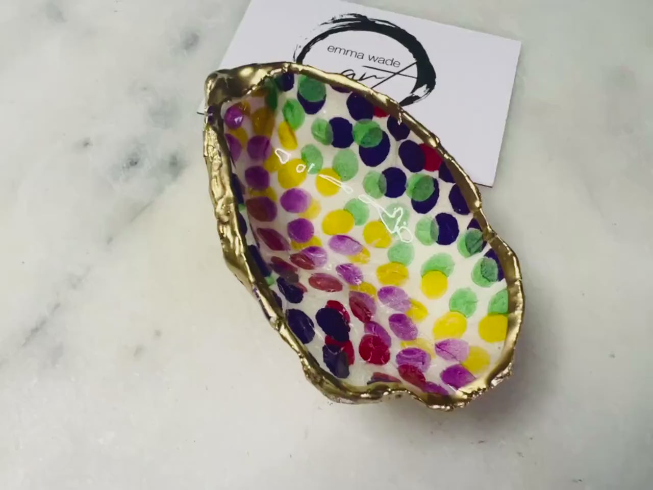 Emma Bridgewater Rainbow Dorset Oyster Trinket Shell Dish; Shell Ring Dish, Dorset Coastal Gift