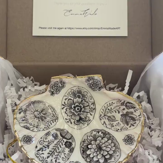 Hand-Gilded Dorset Shell Trinket Dish: Gold Leaf Jewelry Holder